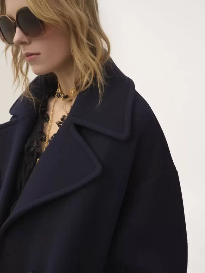 Abrigo cruzado oversize de lana Abrigo cruzado oversize de lana