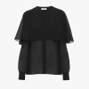 Blusa capa en georgette de seda Blusa capa en georgette de seda