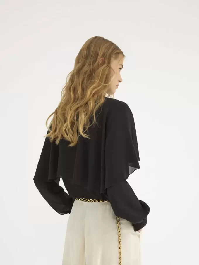 Blusa capa en georgette de seda Blusa capa en georgette de seda