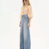 Blusa de mangas abullonadas en muselina de seda Blusa de mangas abullonadas en muselina de seda