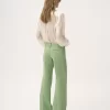 Blusa fruncida en muselina de seda y encaje Blusa fruncida en muselina de seda y encaje