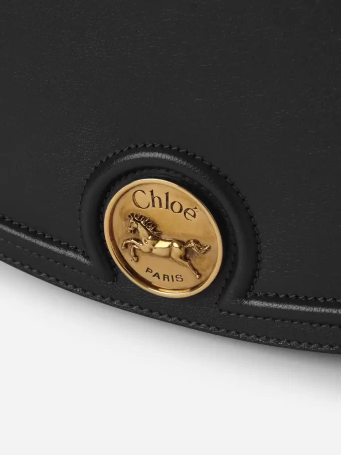 Bolsa de sillín Horse Medal en piel granulada Bolsa de sillín Horse Medal en piel granulada