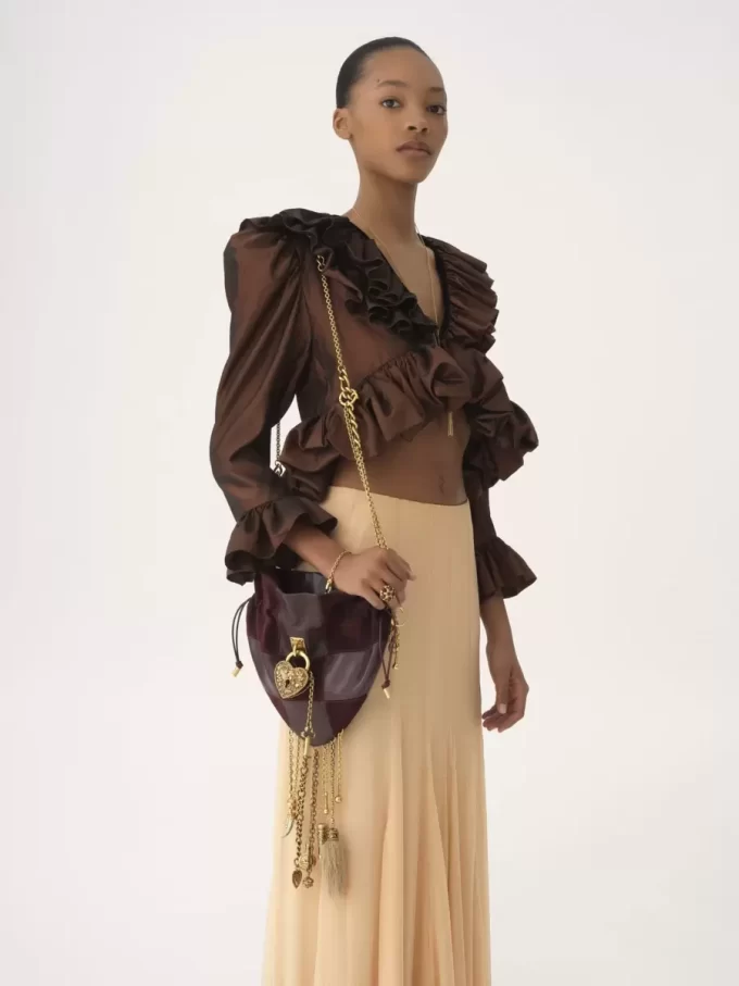 Bolso bandolera Château Treasures en piel granulada y ante Bolso bandolera Château Treasures en piel granulada y ante