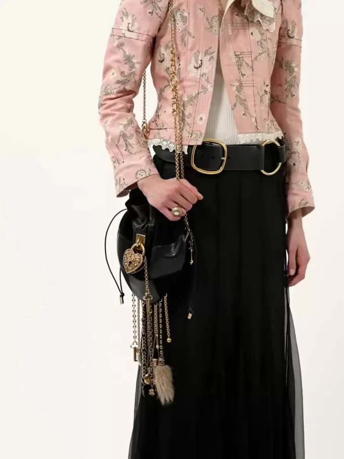 Bolso bandolera Château Treasures en piel granulada y ante Bolso bandolera Château Treasures en piel granulada y ante