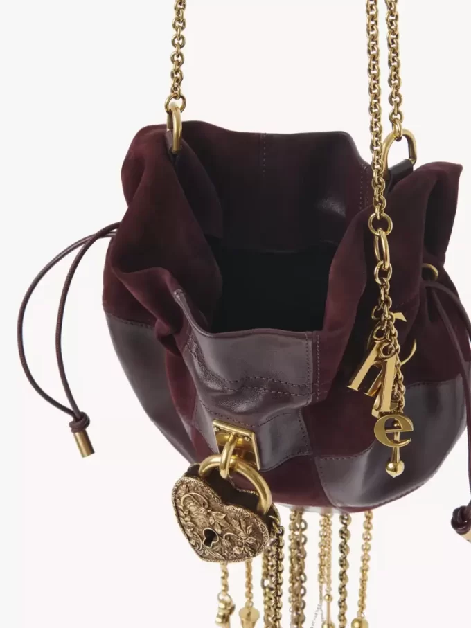 Bolso bandolera Château Treasures en piel granulada y ante Bolso bandolera Château Treasures en piel granulada y ante