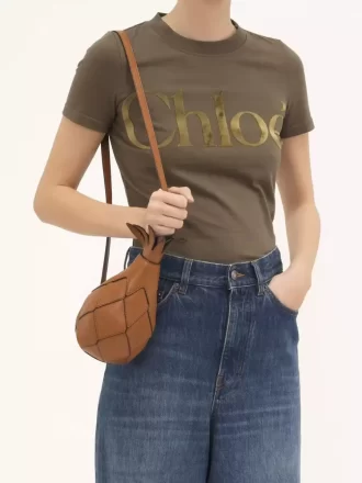 Bolso bandolera de piña en piel granulada Bolso bandolera de piña en piel granulada