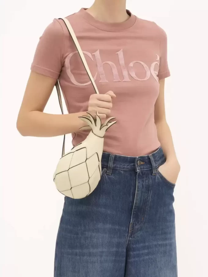 Bolso bandolera de piña en piel granulada Bolso bandolera de piña en piel granulada