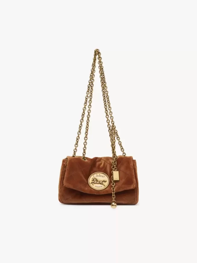 Bolso bandolera pequeño Chloé Heritage de terciopelo Bolso bandolera pequeño Chloé Heritage de terciopelo