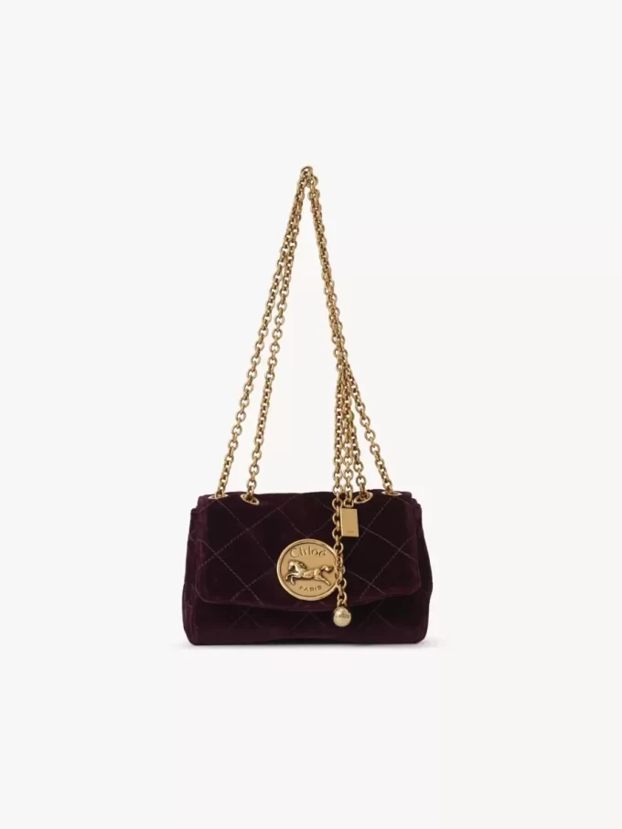 Bolso bandolera pequeño Chloé Heritage de terciopelo Bolso bandolera pequeño Chloé Heritage de terciopelo