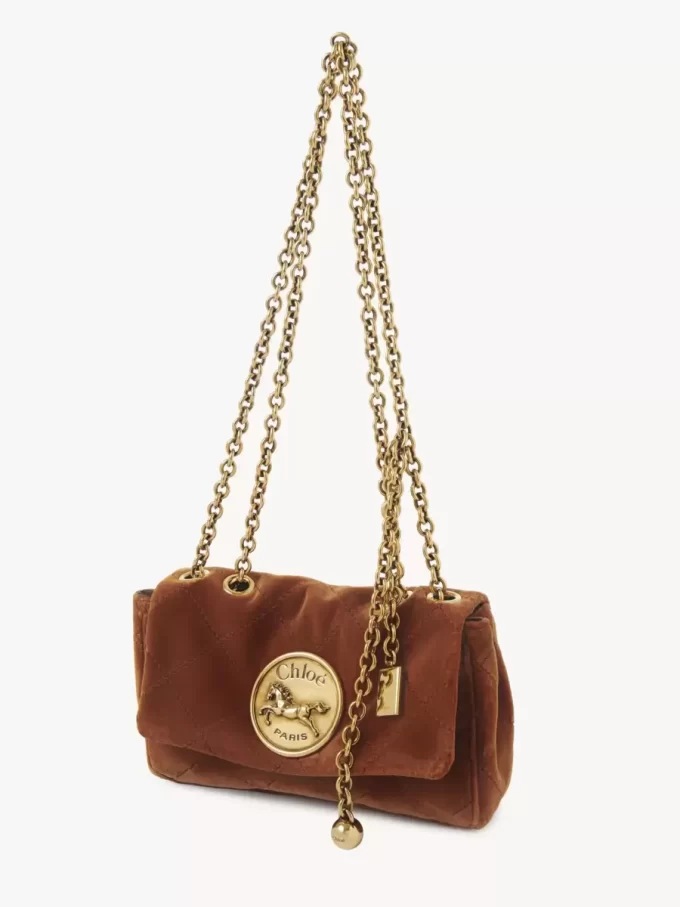 Bolso bandolera pequeño Chloé Heritage de terciopelo Bolso bandolera pequeño Chloé Heritage de terciopelo