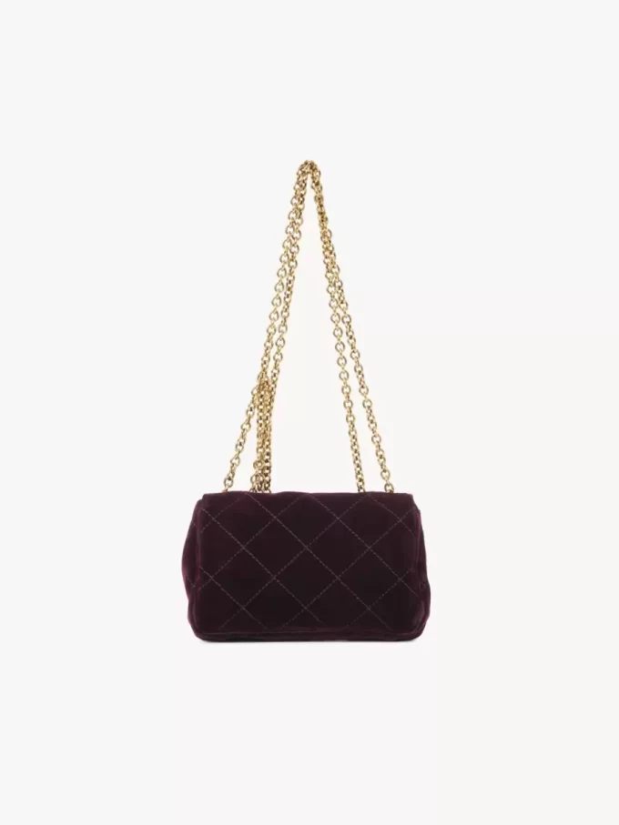 Bolso bandolera pequeño Chloé Heritage de terciopelo Bolso bandolera pequeño Chloé Heritage de terciopelo
