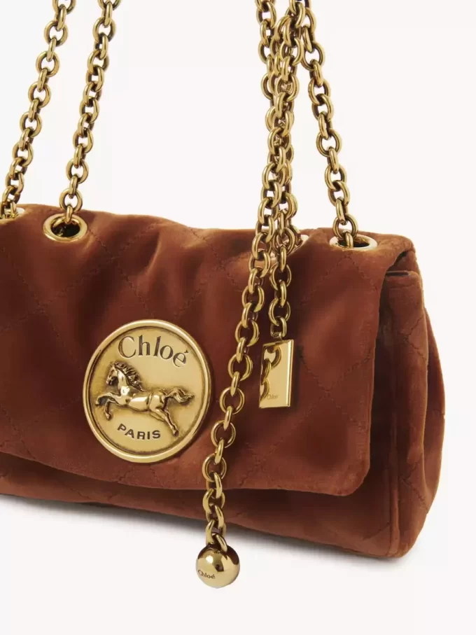 Bolso bandolera pequeño Chloé Heritage de terciopelo Bolso bandolera pequeño Chloé Heritage de terciopelo
