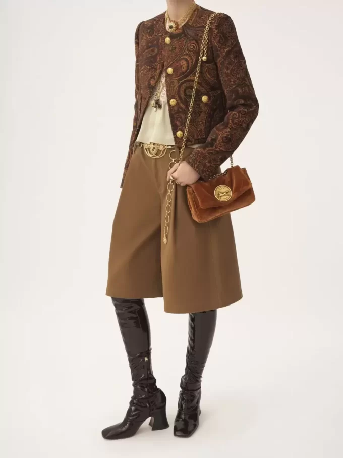 Bolso bandolera pequeño Chloé Heritage de terciopelo Bolso bandolera pequeño Chloé Heritage de terciopelo