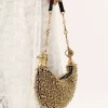Bolso de hombro Chain Horse en piel de ante con cuentas Bolso de hombro Chain Horse en piel de ante con cuentas