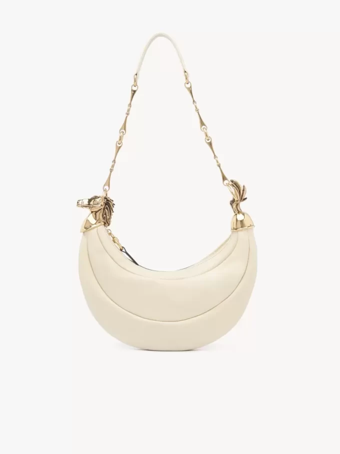 Bolso de hombro Chain Horse en piel granulada Bolso de hombro Chain Horse en piel granulada
