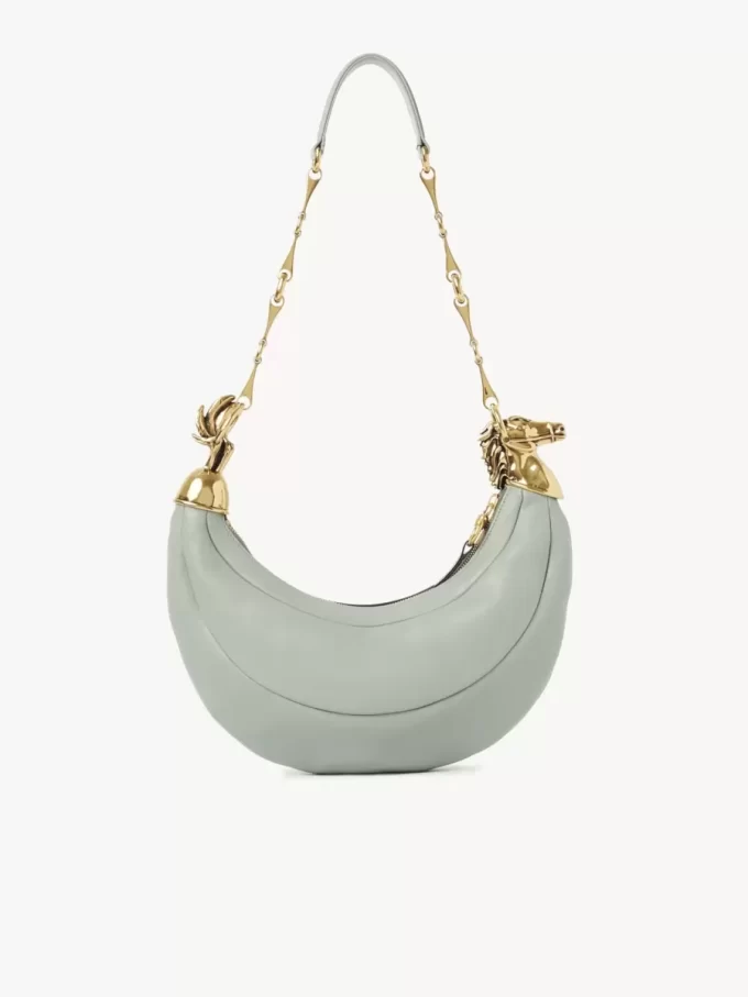 Bolso de hombro Chain Horse en piel granulada Bolso de hombro Chain Horse en piel granulada
