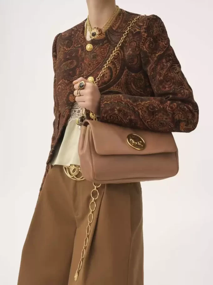 Bolso de hombro Chloé Heritage en piel granulada Bolso de hombro Chloé Heritage en piel granulada