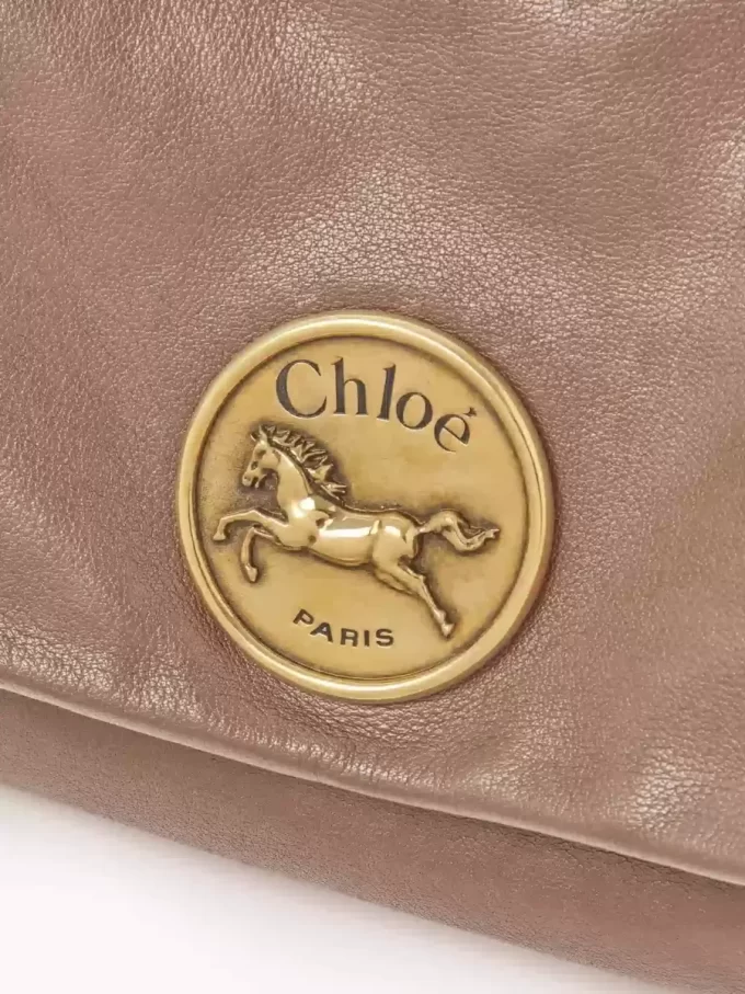Bolso de hombro Chloé Heritage en piel granulada Bolso de hombro Chloé Heritage en piel granulada