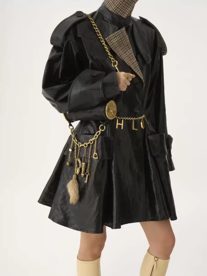 Bolso de hombro Château Treasures en piel granulada Bolso de hombro Château Treasures en piel granulada