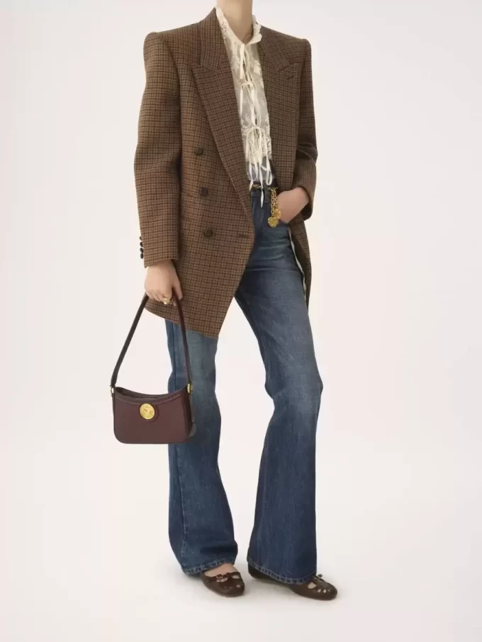 Bolso de hombro Horse Medal en piel granulada Bolso de hombro Horse Medal en piel granulada
