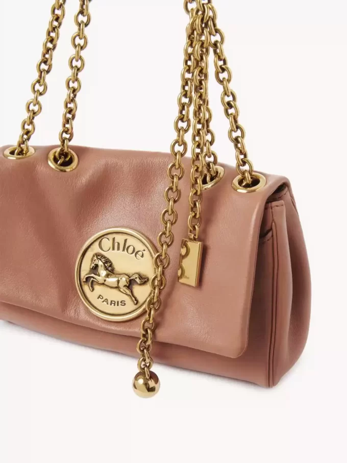 Bolso de hombro pequeño Chloé Heritage de piel granulada Bolso de hombro pequeño Chloé Heritage de piel granulada