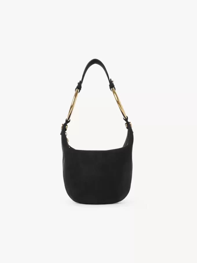 Bolso de mano pequeño tipo pulsera en piel de ante Bolso de mano pequeño tipo pulsera en piel de ante