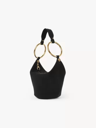 Bolso de mano pequeño tipo pulsera en piel de ante Bolso de mano pequeño tipo pulsera en piel de ante
