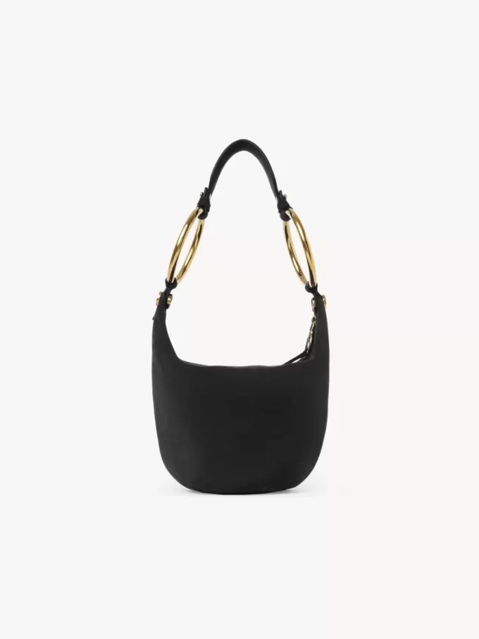Bolso de mano pequeño tipo pulsera en piel de ante Bolso de mano pequeño tipo pulsera en piel de ante