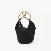 Bolso de mano pequeño tipo pulsera en piel de ante Bolso de mano pequeño tipo pulsera en piel de ante