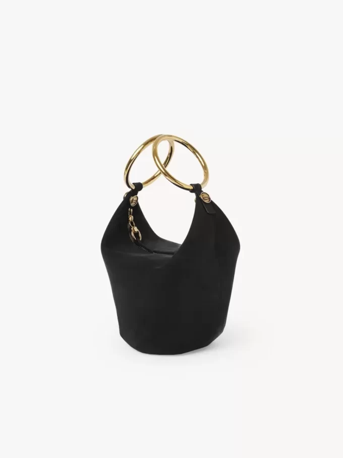 Bolso de mano pequeño tipo pulsera en piel de ante Bolso de mano pequeño tipo pulsera en piel de ante