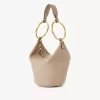 Bolso de mano pequeño tipo pulsera en piel granulada Bolso de mano pequeño tipo pulsera en piel granulada