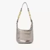 Bolso de mano pequeño tipo pulsera en piel metalizada Bolso de mano pequeño tipo pulsera en piel metalizada