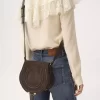 Bolso de sillín Marcie en piel de ante Bolso de sillín Marcie en piel de ante
