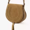 Bolso de sillín Marcie en piel de ante Bolso de sillín Marcie en piel de ante