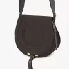 Bolso de sillín Marcie en piel de ante Bolso de sillín Marcie en piel de ante