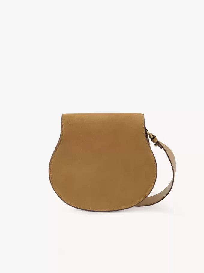 Bolso de sillín Marcie en piel de ante Bolso de sillín Marcie en piel de ante