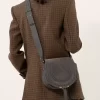 Bolso de sillín Marcie en piel de ante Bolso de sillín Marcie en piel de ante