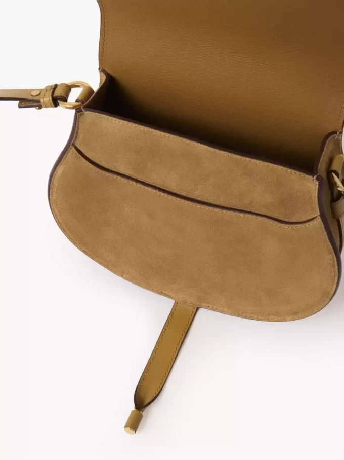Bolso de sillín Marcie en piel de ante Bolso de sillín Marcie en piel de ante