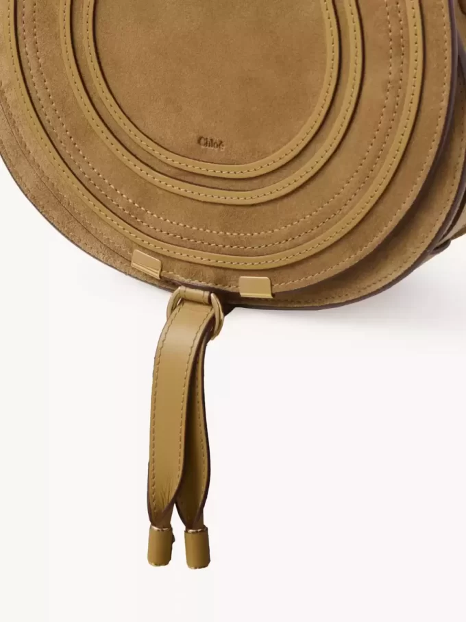 Bolso de sillín Marcie en piel de ante Bolso de sillín Marcie en piel de ante