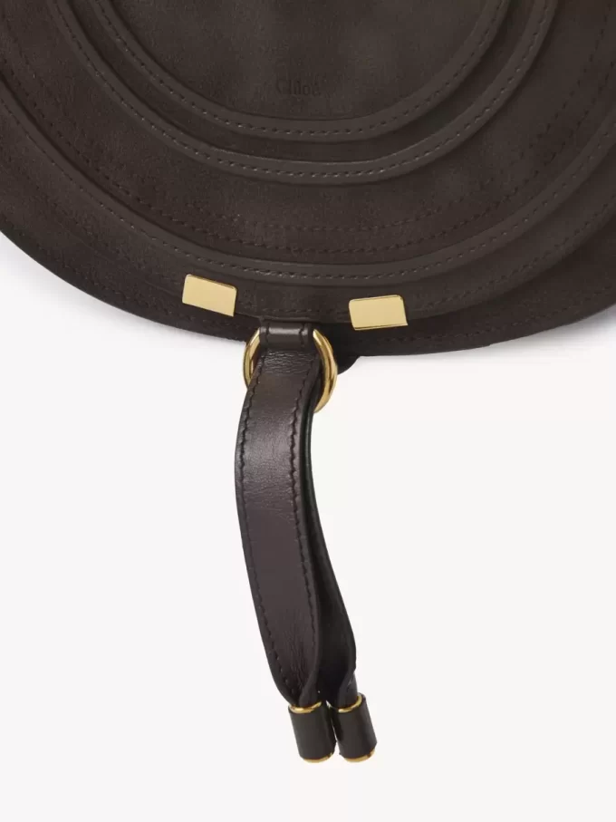 Bolso de sillín Marcie en piel de ante Bolso de sillín Marcie en piel de ante