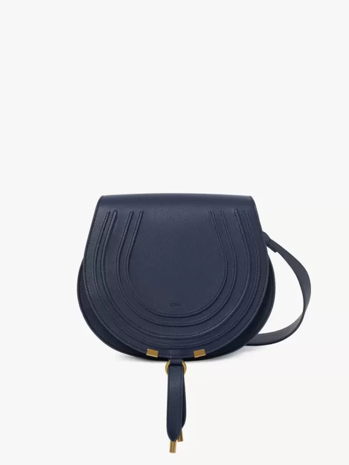 Bolso de sillín Marcie en piel granulada Bolso de sillín Marcie en piel granulada