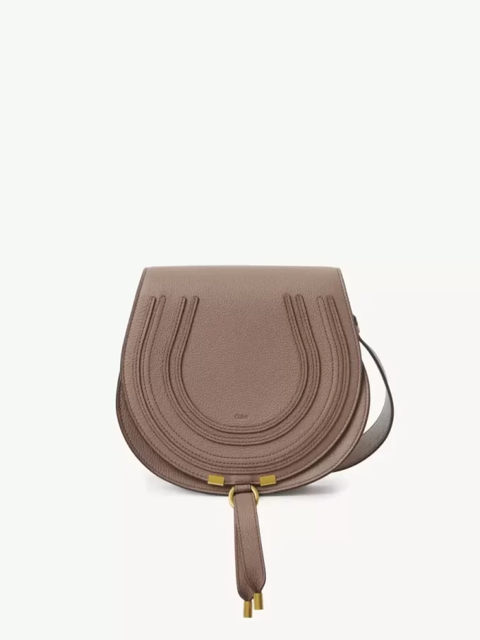 Bolso de sillín Marcie en piel granulada Bolso de sillín Marcie en piel granulada