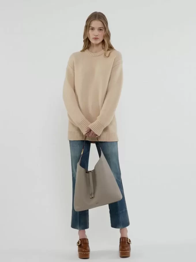 Bolso hobo Marcie en piel granulada Bolso hobo Marcie en piel granulada