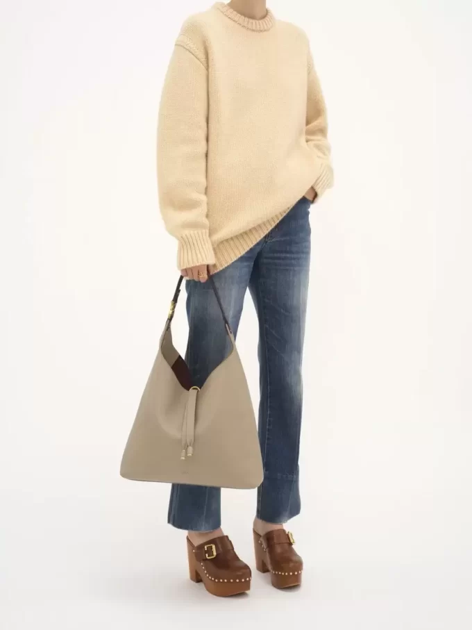 Bolso hobo Marcie en piel granulada Bolso hobo Marcie en piel granulada