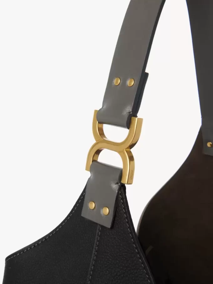 Bolso hobo Marcie en piel granulada Bolso hobo Marcie en piel granulada