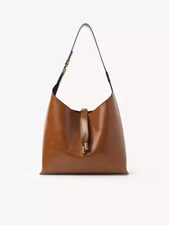 Bolso hobo pequeño Marcie en piel brillante Bolso hobo pequeño Marcie en piel brillante