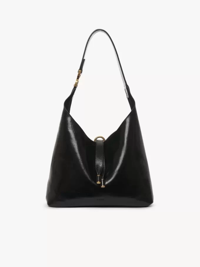 Bolso hobo pequeño Marcie en piel brillante Bolso hobo pequeño Marcie en piel brillante