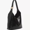 Bolso hobo pequeño Marcie en piel brillante Bolso hobo pequeño Marcie en piel brillante