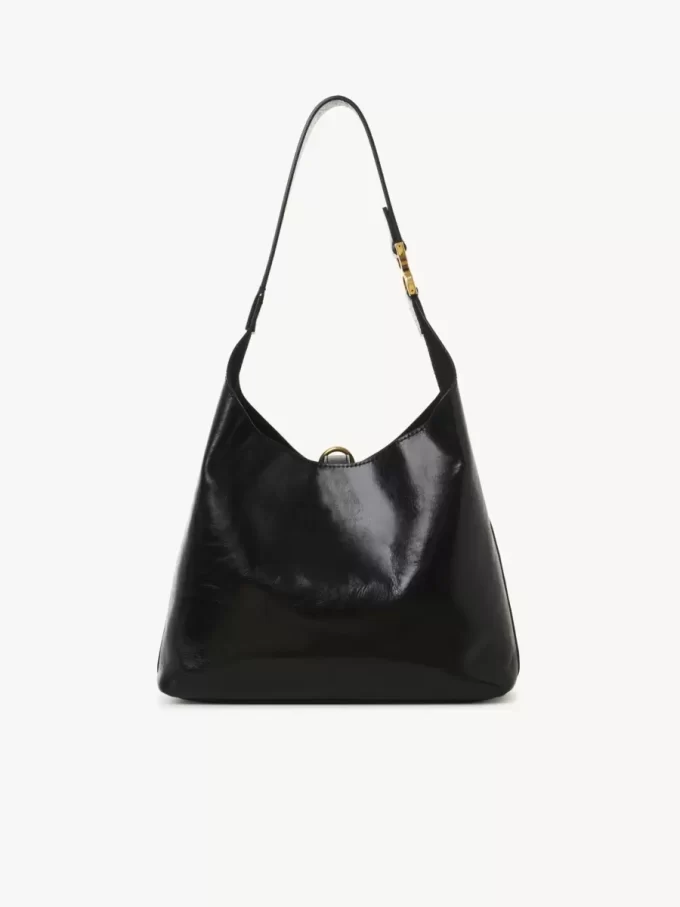 Bolso hobo pequeño Marcie en piel brillante Bolso hobo pequeño Marcie en piel brillante