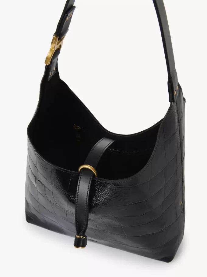 Bolso hobo pequeño Marcie en piel efecto cocodrilo Bolso hobo pequeño Marcie en piel efecto cocodrilo